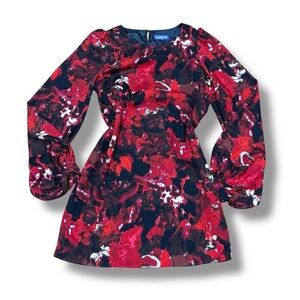 Vivienne by Vivienne Tam Red Lantern Balloon Sleeve Mini Dress - Size 6